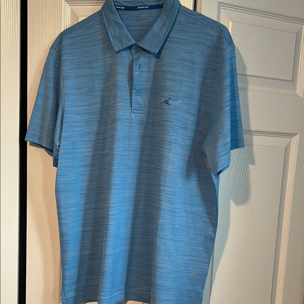 Greg Norman Men's Blue Polo Shirt